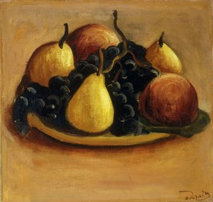 Pærer, ferskner og druer; Poires, Peches et Raisins af Andre Derain