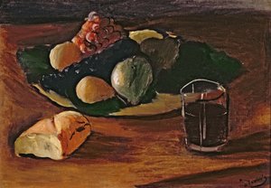 Stilleben med et glas vin, ca. 1932 (olie på lærred) af Andre Derain