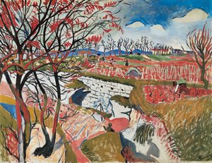 Vinmarker om foråret af Andre Derain