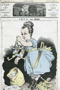 1874: en kvinde manipulerer en marionet. Cover i "" L