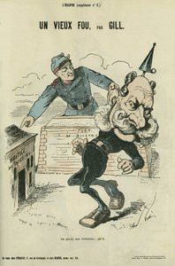 En gammel tåbe, karikatur af Vilhelm I af Tyskland (1797-1888). Tillæg i "" L