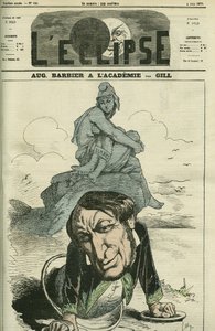 Auguste Barbier (1805-1882), fransk digter valgt til det franske akademi i 1869. Forside i "" L