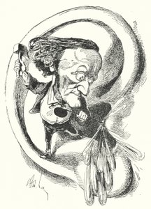 Karikatur af den tyske komponist Richard Wagner (litho) af Andre Gill