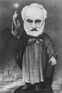 Karikatur af Victor Hugo (1802-85) som tryllekunstner af Andre Gill