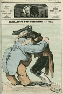 Tegnefilm "We Kiss Folleville", vaudeville af Eugene Labiche (1815-1888) og Auguste Lefranc (1814-1878). Cover i "" L