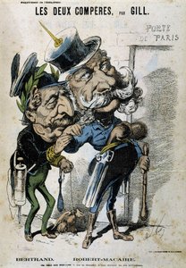 Tegnefilm om Napoleon III og Bismarck - af Gill, i "" L
