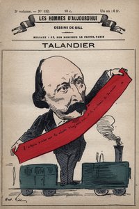 Tegneserie af Alfred Talandier (1822-1890) engelsk politiker fra 