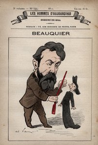 Tegneserie af Charles Beauquier fransk politiker 1833 - 1916 fra 
