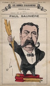 Tegneserie af Paul Sauniere (1827-1894) fra 