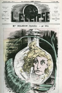 Christine Nilsson i rollen som Ophelie (1843- omkring 1880) svensk operasangerinde. Cover i "" L