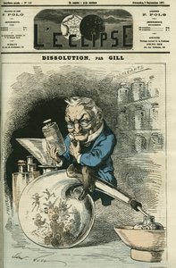 Opløsning, Adolphe Thiers (1797-1877), historiker og republikkens præsident. Cover i "" L