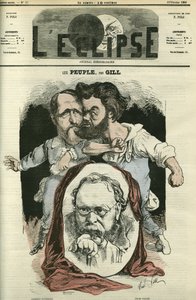 Les Peuples, med Clement Duvernois (1836-1879), Pierre-Joseph Proudhon (1809-1865) og Jules Valles (1832-1885), forfattere og politikere. Cover i "" L