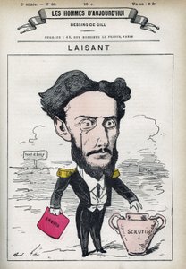 Portræt af Charles-Ange Laisant (1841-1893), fransk videnskabsmand og politiker. Tegnefilm af Gill, Paris. af Andre Gill