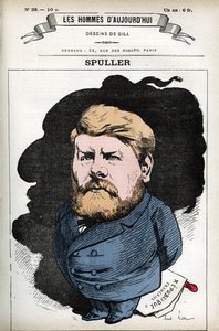 Portræt af Eugene Spuller (1835-1896), fransk politiker og advokat. Tegnefilm af Gill, i "Les Homme d