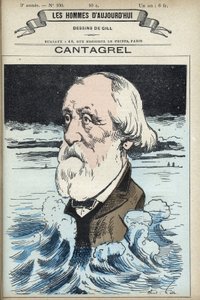 Portræt af Felix Francois Jean Cantagrel (1810-1887), brevmand, kommunalråd og stedfortræder i Paris. Tegnefilm af Gill, Paris. af Andre Gill