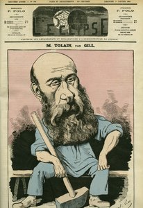 Portræt af Henri Louis Tolain (1828-1897), fransk gravør og politiker. Cover i "" L