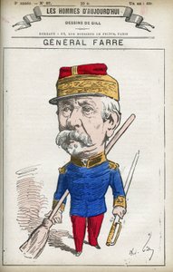 Portræt af Jean Joseph Frederic Albert Farre (1816-1887), en fransk soldat, han blev udnævnt til general i 1870 og krigsminister. Tegnefilm af Gill, Paris. af Andre Gill