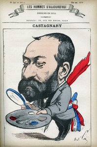 Portræt af Jules Castagnary (1830-1888), fransk politiker, advokat, journalist, amatør og kunstkritiker. Tegnefilm af Gill, Paris. af Andre Gill