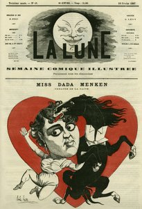 Portræt af Miss Adah-Isaacs Menken, sangerinde ved theatre de la Gaite i Paris. Tegnefilm af Gill, i "Månen", 10. februar af Andre Gill