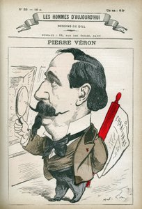 Portræt af Pierre Veron (1831-1900), fransk forfatter og digter. Karikatur af Gill, Paris. af Andre Gill