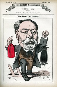 Portræt af Victor Poupin (1838-1906), fransk politiker. Tegnefilm af Gill, i "Les Homme d