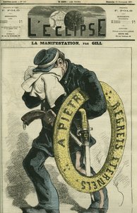 Demonstrationen, de dødes fest på kirkegården i Montmartre, der trækker fra naturen. Cover i "" L