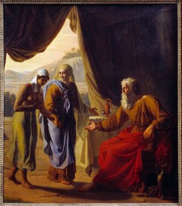 Sarah præsenterer Agar et Abraham-maleri af Victor Orsel (1795-1850) 1820 Søn. 0,9x0,8 m Lyon, musee des Beaux Arts