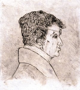 Andre Marie Ampere, selvportræt ca. 1805-1810 (tegning)