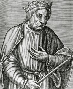 Portræt af Casimir III, konge af Polen, kendt som Great (1310-1370), gravering fra Les Vrais pourtraits et Lives des Hommes illustres af Andre Thevet