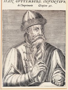 Portræt af Johann Gutenberg (Mainz, ca. 1394-1399-Mainz af Andre Thevet