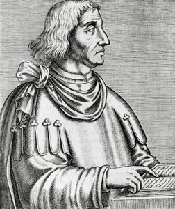 Portræt af Philippes de Commines (ca. 1445-ca. 1512), historiker og diplomat, gravering fra The True Portraits and Lives of Illustrious Men af Andre Thevet