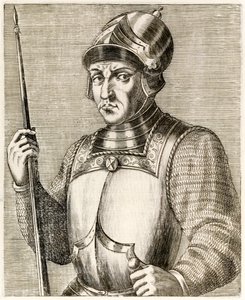 Vilhelm Erobreren, den første normanniske konge af England, fra True Portraits af André Thévet udgivet i 1584 af Andre Thevet