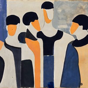 Moderne abstrakte figurer af André Viana