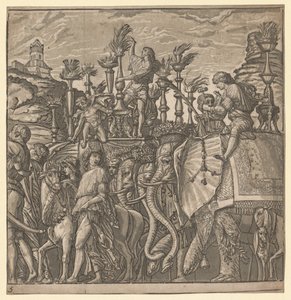 Julius Cæsars triumf: Elefanter, der bærer fakler, 1593-99.