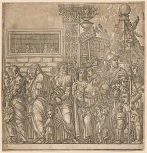 Julius Cæsars triumf: Procession af mænd, kvinder og børn, 1593-99. af Andrea Andreani