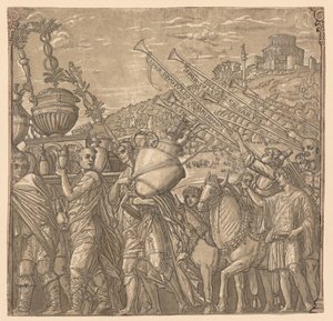 Julius Cæsars triumf: soldater, der bærer vaser, 1593-99.