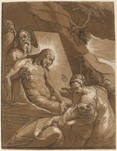 Begravelsen af Andrea Andreani after Raffaello Motta