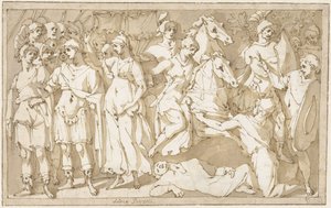 Kejser Trajan mellem Roma og Victoria af Andrea Boscoli