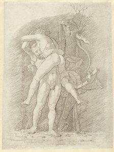 Hercules og Antaeus Den uovervindelige gud Hercules (titel på objekt)