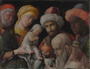 De hellige tre kongers tilbedelse af Andrea Mantegna