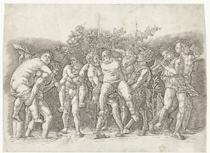 Bacchanal mødte Silenus af Andrea Mantegna