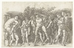 Bacchanal mødte Silenus af Andrea Mantegna
