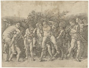Bacchanal mødte Silenus af Andrea Mantegna