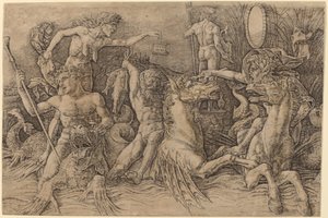 Battle of the Sea Gods [venstre halvdel] af Andrea Mantegna
