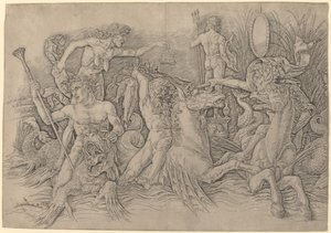 Battle of the Sea Gods [venstre halvdel] af Andrea Mantegna