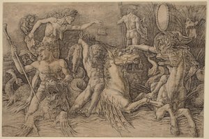 Havgudernes kamp [venstre halvdel] af Andrea Mantegna