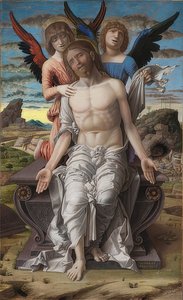 Kristus som sorgens mand. 1495-1500 af Andrea Mantegna