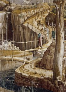 Detalje af "Bønnen i oliventræernes have", Judas fører soldaterne til Jesus - Kval i haven af Andrea Mantegna