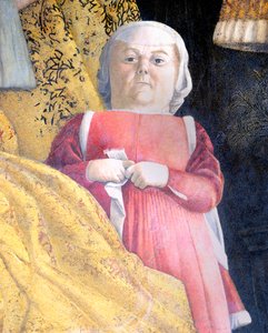 Dværg af retten, detalje fra Court Wall af Andrea Mantegna