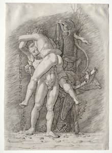 Herkules og Antaeus, 1400-tallet. af Andrea Mantegna